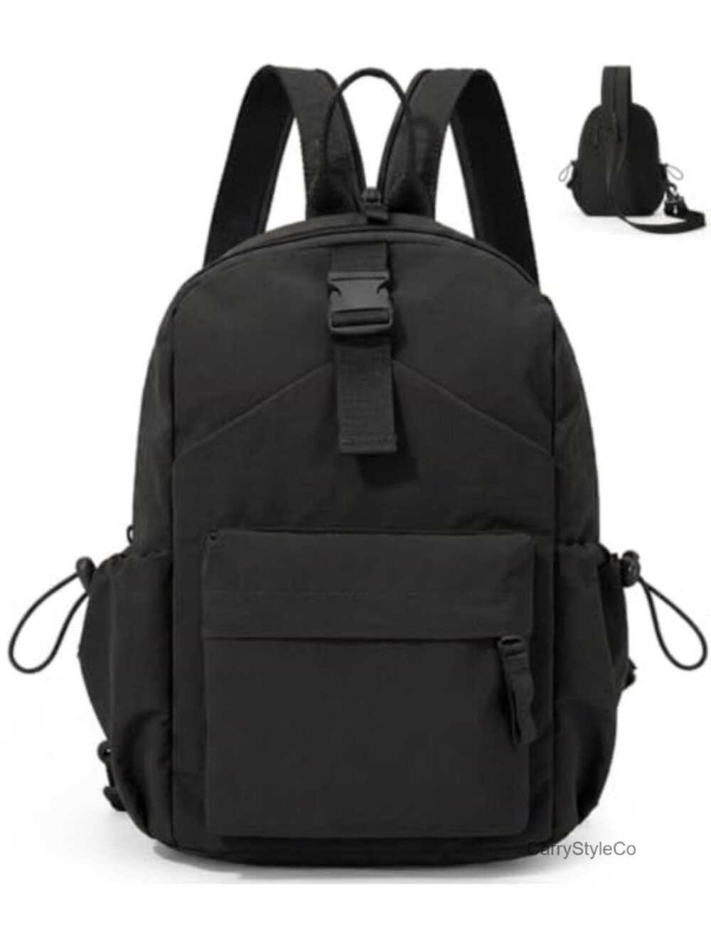 Convertible Crossbody Sling Backpack Purse Water Resistant Nylon